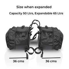 Guardian Gears Stallion 50L expandable waterproof motorcycle saddlebags