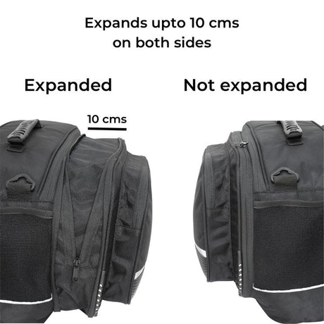 Guardian Gears Stallion 50L expandable waterproof motorcycle saddlebags