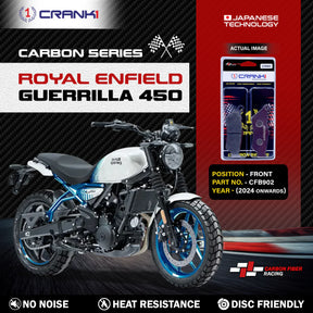 CRANK1 Carbon Front Brake Pads CFB902 for Royal Enfield Guerrilla 450 2024 High Performance Carbon Kevlar Disc Brake Pads