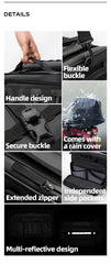 Moto Vanguard RockBro Tail Bag 43-50L – Expandable Motorcycle Luggage Bag | PVC Waterproof-Resistant Touring Bag