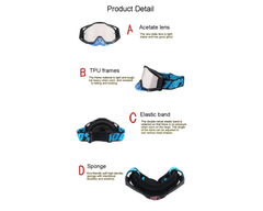 100% Goggles Full neon black plain tint - 1 YEAR WARRANTY