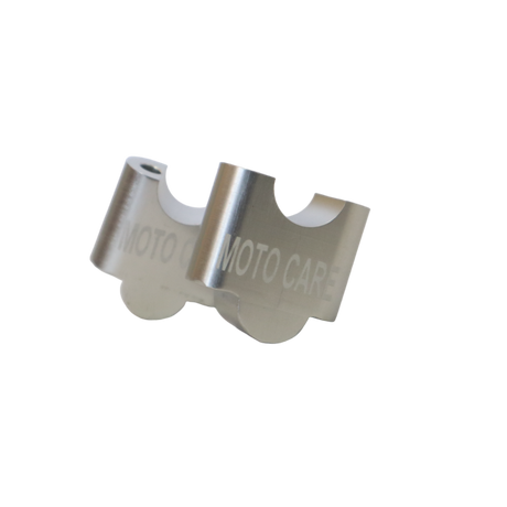 MotoCare handlebar riser installed on Hero Xpulse motorcycle improving riding posture and control for touring and off-road use