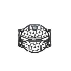MotoCare headlight grill installed on Hero Xpulse motorcycle front for protection against debris and rugged styling
