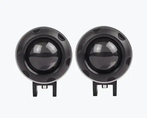 HJG SINGLE LED GREY ROUND LENSE FOG LIGHT PAIR 40W