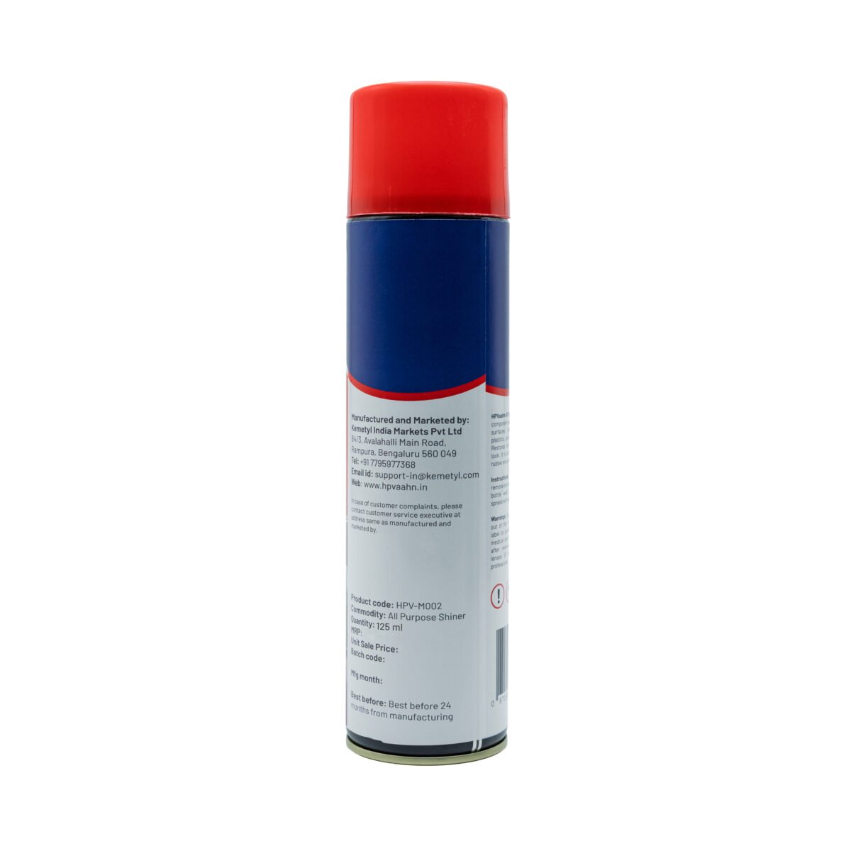 HP Vaahn all purpose shiner bottle for car interior and exterior cleaning