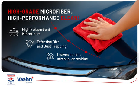 HP Vaahn microfiber cleaning cloth 40x40cm 340 GSM pack of 3 lint free detailing towels
