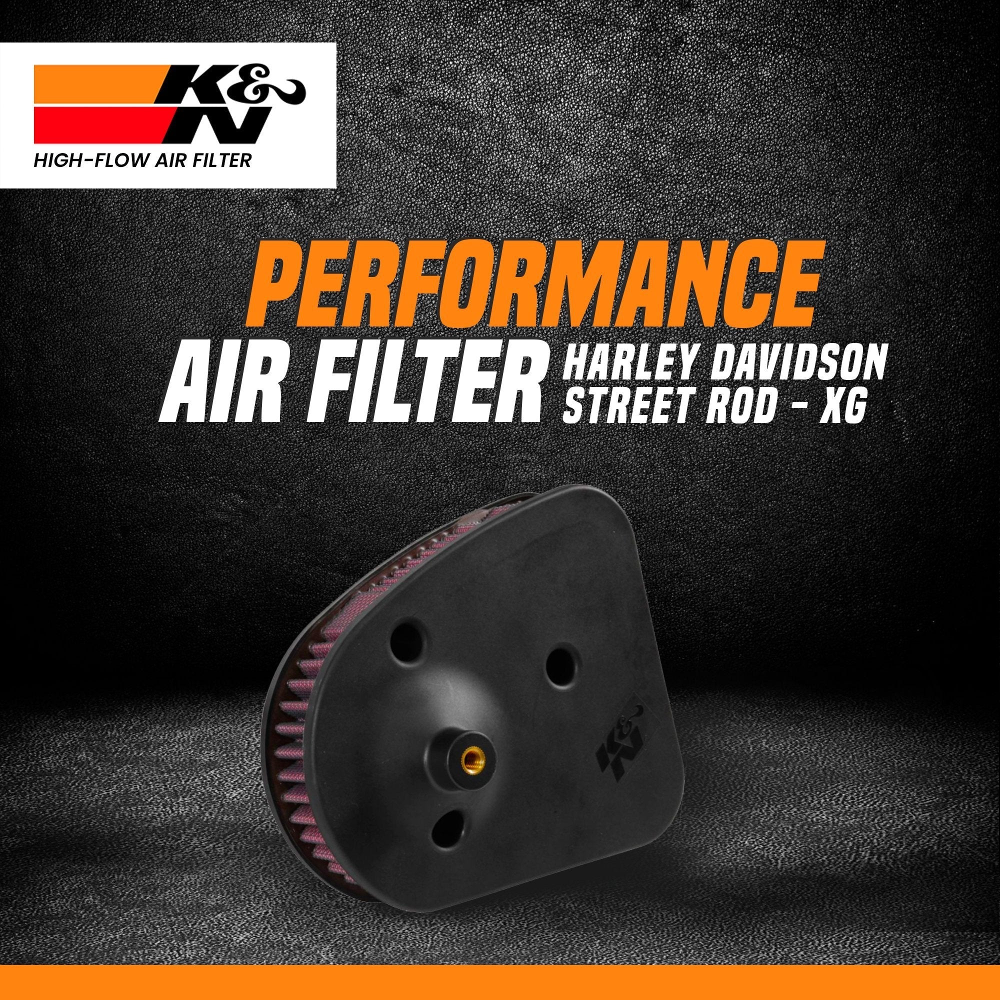 K&N air filter for Harley Davidson Street Rod 750 2017 engine upgrade