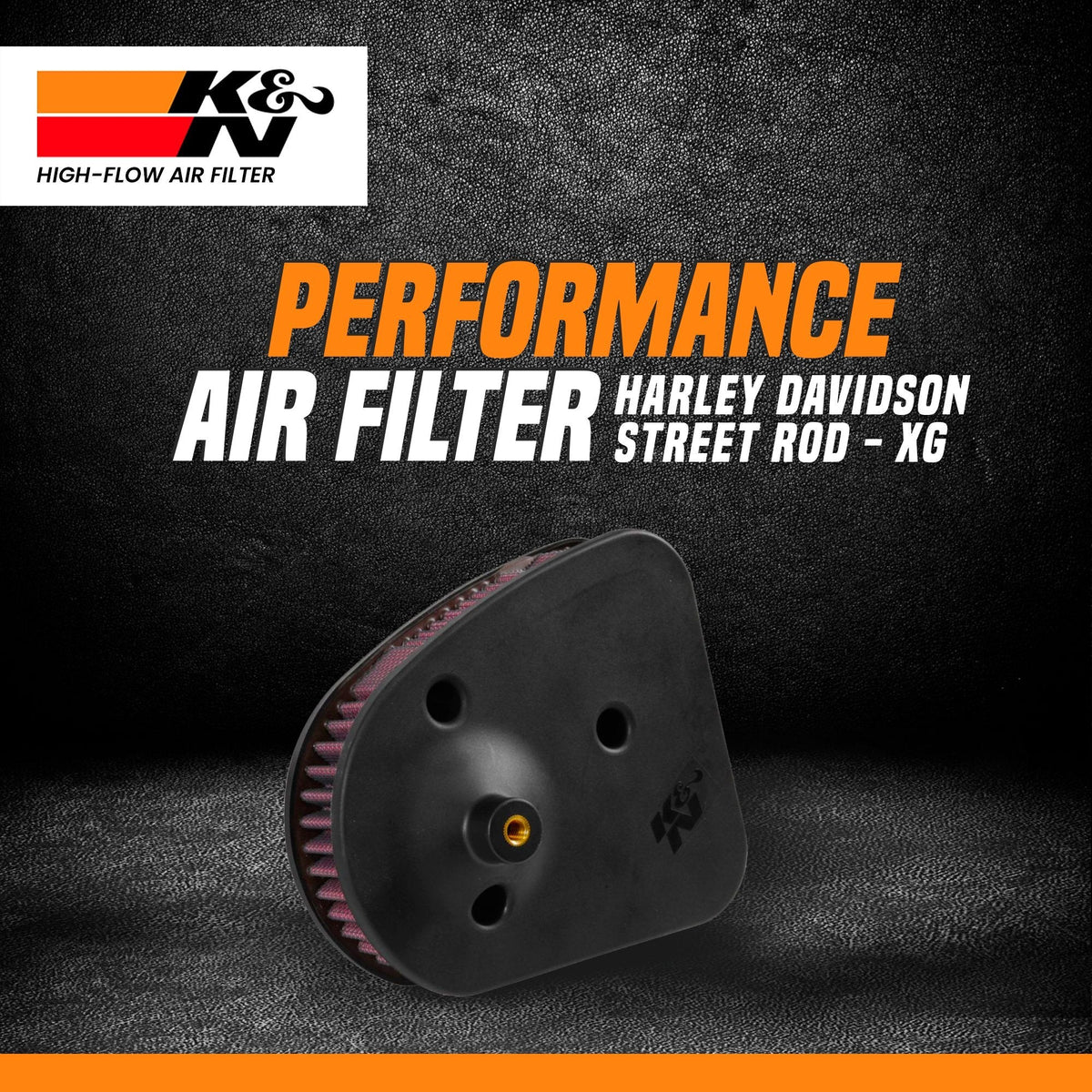 K&N air filter for Harley Davidson Street Rod 750 2017 engine upgrade