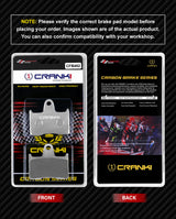 CRANK1 CFB036 Carbon Front Brake Pads for Harley Davidson Pan America 2021+, BMW GS, Ducati & Triumph Motorcycles