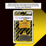 CRANK1 Ceramic Rear Brake Pads CRM634 for Harley Davidson Sportster Iron 883 (2014 Onwards) HH Rated Motorcycle Brake Pads