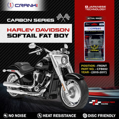 CRANK1 CFB692 carbon front brake pads for Harley Davidson Softail Fat Boy 2015-2017