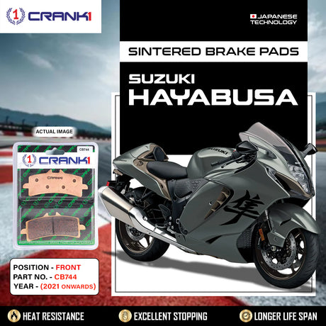 CRANK1 CB744 Sintered Front Brake Pads for Suzuki Hayabusa (2021 Onwards) | LEGUNDARY Custom
