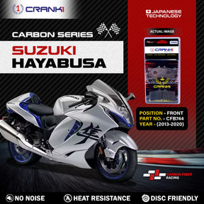 CRANK1 CFB744 Carbon Brake Pads for Suzuki Hayabusa Front