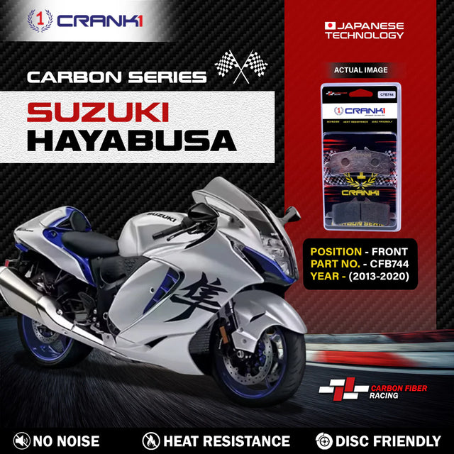 CRANK1 CFB744 Carbon Brake Pads for Suzuki Hayabusa Front