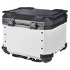 LGP 45L black aluminium motorcycle top box with backrest

