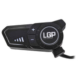 LGP F20 Pro Bluetooth 6.1 helmet headset installed on motorcycle helmet