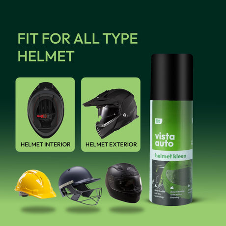 VISTA Auto Care Helmet Cleaner Combo with Helmet Kleen Spray 125 ml and 300 GSM microfiber cloth