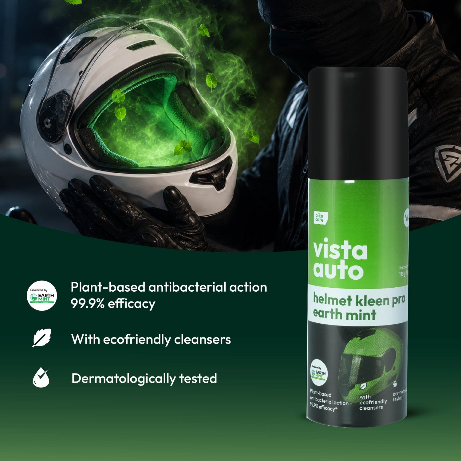 Vista Auto Helmet Kleen Pro Earth Mint 125 ml

