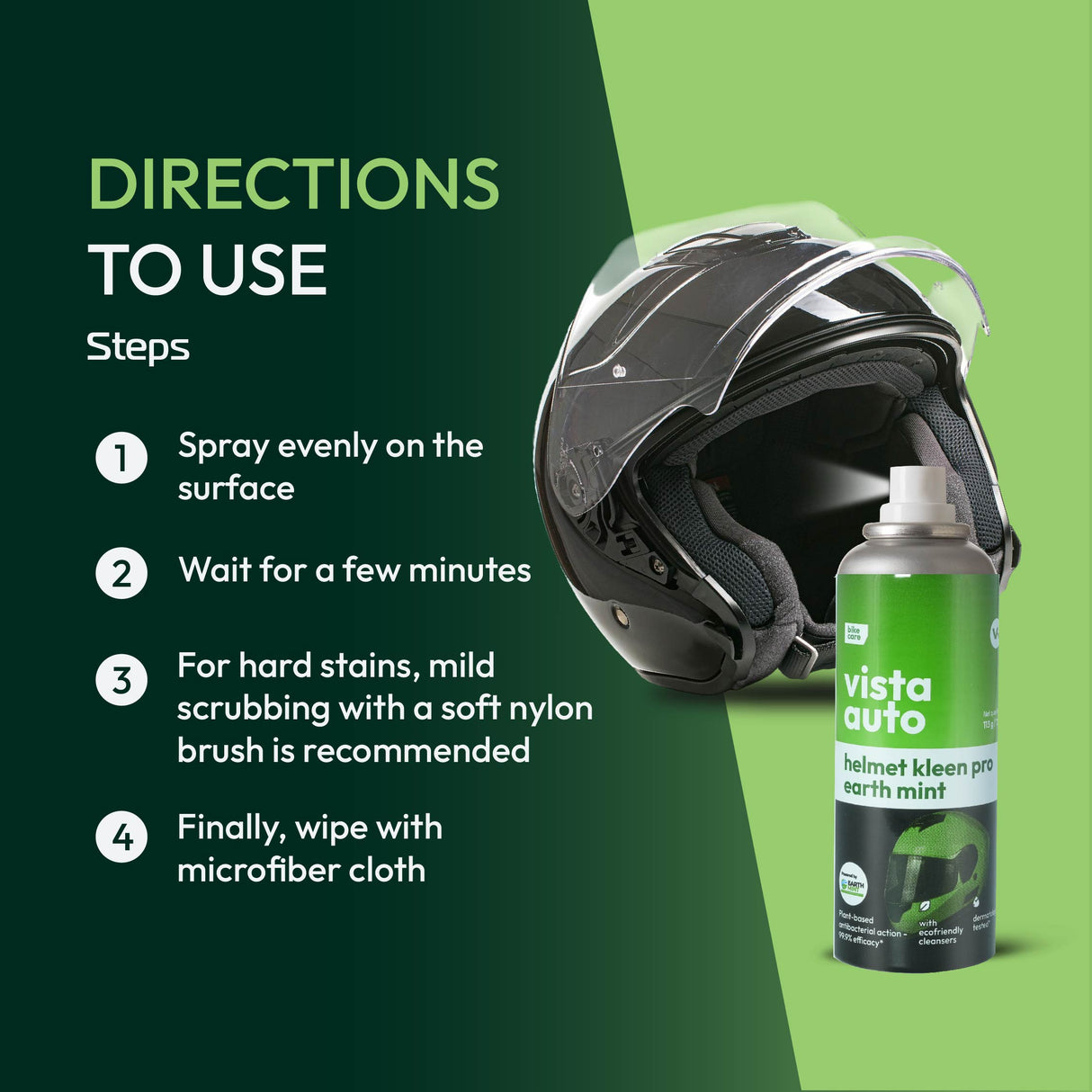 Vista Auto Helmet Kleen Pro Earth Mint 125 ml

