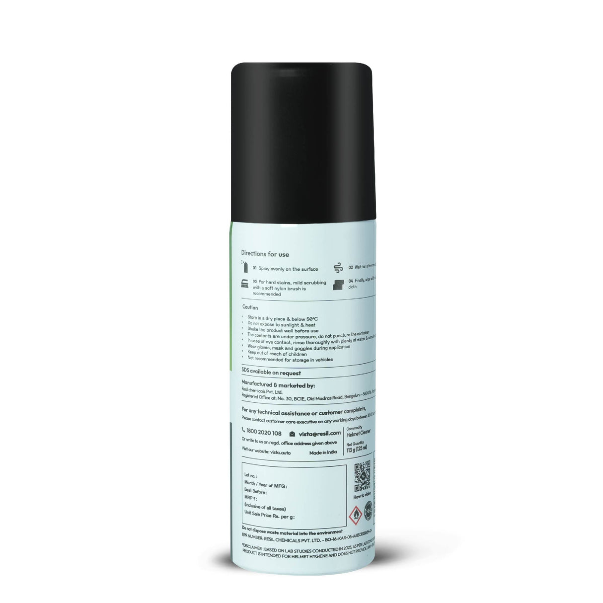 Vista Auto Helmet Kleen Pro Earth Mint 125 ml

