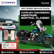 CRANK1 Sintered Front Brake Pads CB754 For Harley Davidson Heritage Softail Classic 2004-2014