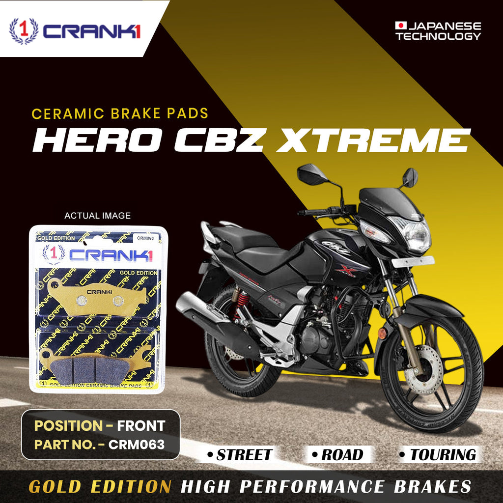 CRANK1 CRM063 ceramic front brake pads for Hero CBZ Xtreme