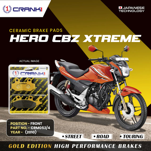 CRANK1 CRM052/4 ceramic front brake pads for Hero CBZ Xtreme 2010
