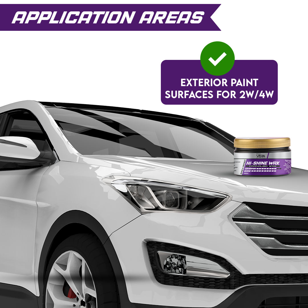 Vista Auto Care Hi-Shine Carnauba Wax 250g premium car wax polish

