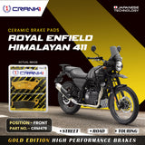 CRANK1 Ceramic Front Brake Pads CRM479 for Royal Enfield Himalayan 411 HH Rated Motorcycle Brake Pads