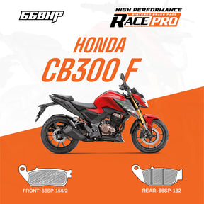 66BHP Race Pro Sintered Brake Pads for Honda CB300F Front 66RP-156-2 Rear 66RP-182 high performance braking upgrade