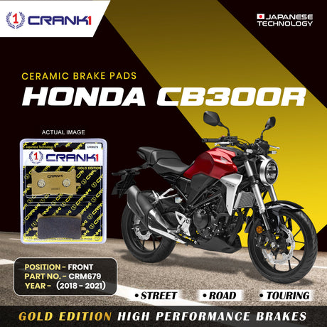 CRANK1 Ceramic Front Brake Pads CRM679 for Honda CB300R 2018-2021 HH Rated Motorcycle Disc Brake Pads