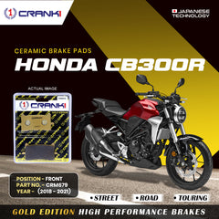 CRANK1 Ceramic Front Brake Pads CRM679 for Honda CB300R 2018-2021 HH Rated Motorcycle Disc Brake Pads