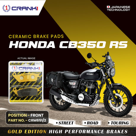 CRANK1 Ceramic Front Brake Pads CRM651/2 for Honda CB350RS HH Rated Motorcycle Disc Brake Pads