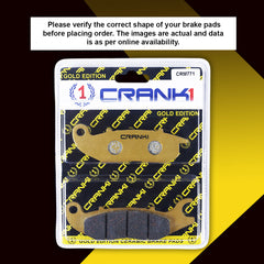 CRANK1 Ceramic Front Brake Pads CRM771 for Honda CBR150R HH Rated Sport Motorcycle Brake Pads
