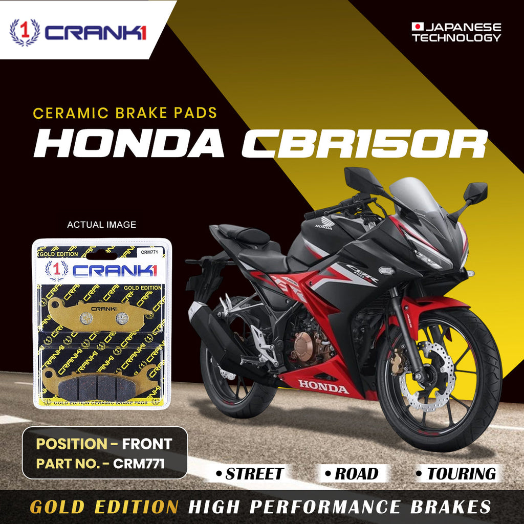 CRANK1 Ceramic Front Brake Pads CRM771 for Honda CBR150R HH Rated Sport Motorcycle Brake Pads