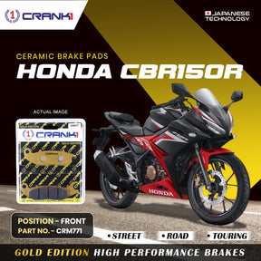 CRANK1 Ceramic Front Brake Pads CRM771 for Honda CBR150R HH Rated Sport Motorcycle Brake Pads