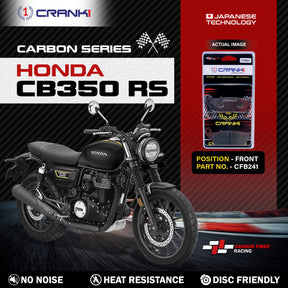 CRANK1 Carbon Front Brake Pads CFB241 for Honda CBR650F Kawasaki Versys 650 Z650 Triumph Tiger 800 Bonneville T100