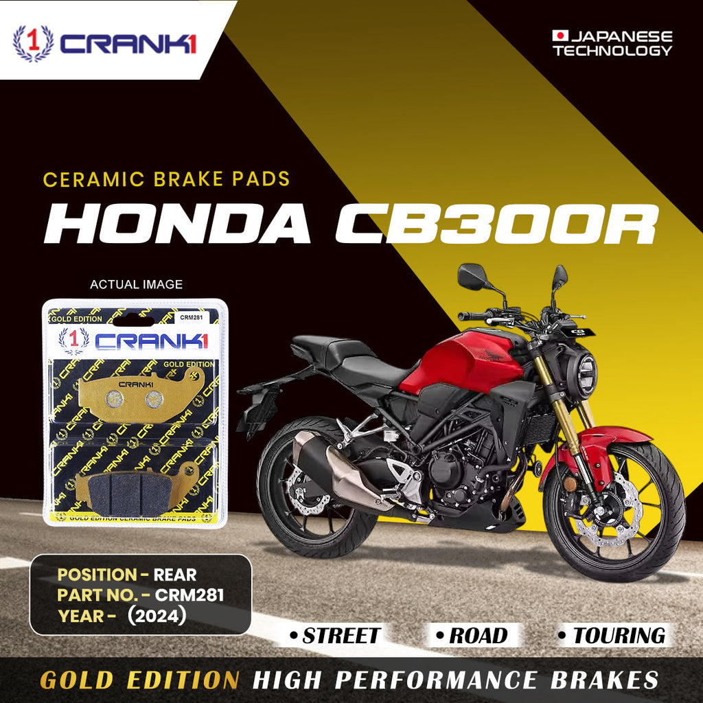 CRANK1 CRM281 ceramic rear brake pads for Honda CB300R 2024