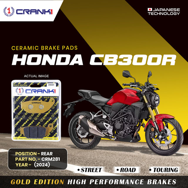 CRANK1 CRM281 ceramic rear brake pads for Honda CB300R 2024