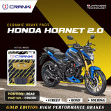 CRANK1 Ceramic Rear Brake Pads CRM281 for Honda Hornet 2.0 HH Rated Motorcycle Disc Brake Pads
