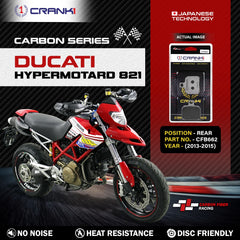 CRANK1 CFB662 carbon rear brake pads for Ducati Hypermotard 821 2013-2015