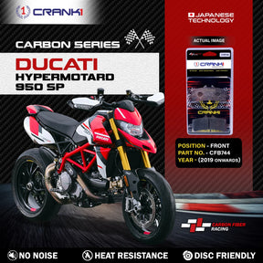 CRANK1 CFB744 carbon front brake pads for Ducati Hypermotard 950 SP 2019-Onwards