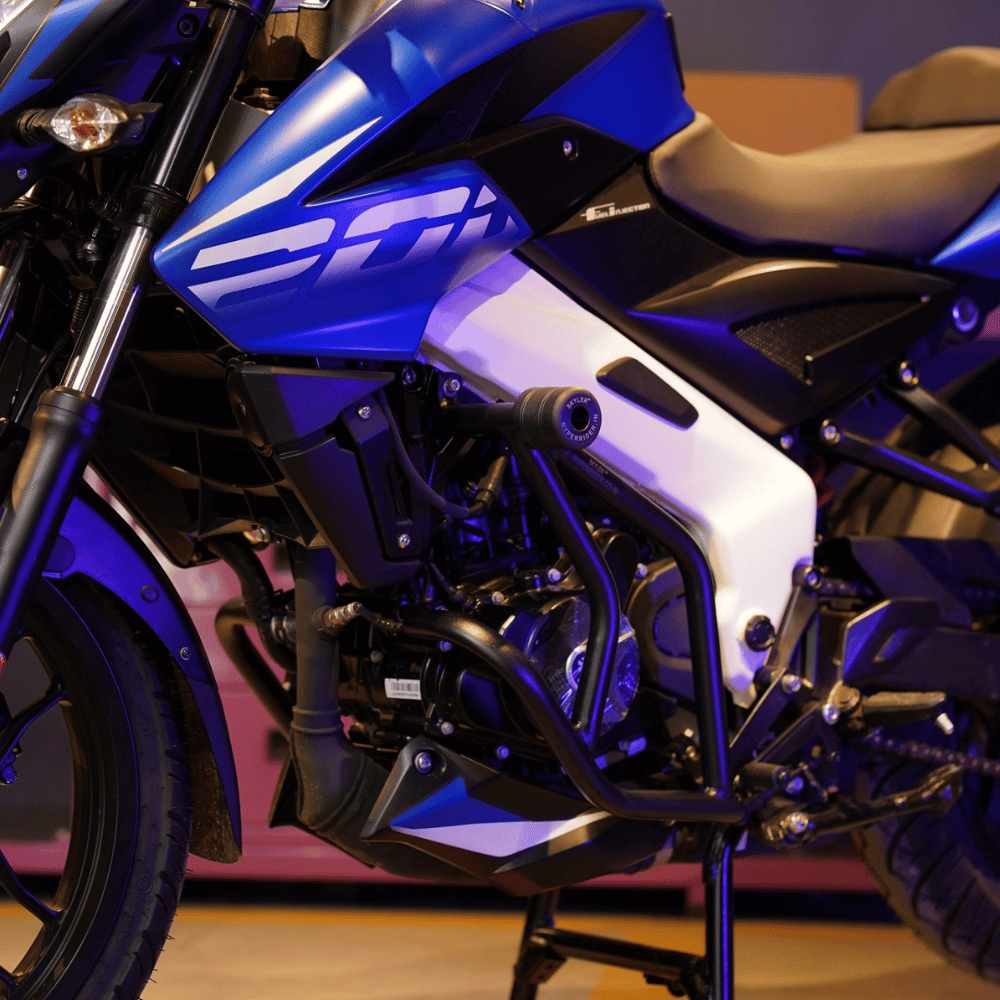 Hyperrider Crash Guard Type 1 with CNC Delrin Frame Sliders for Bajaj Pulsar NS160 NS200 AS160 AS200