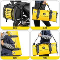 Moto Guard RockBro 60L Yellow Duffle Tail Bag for Motorcycle Touring