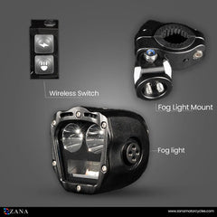 ZANA Fog Light ZFL-70 Universal LED Fog Lights with Bluetooth Controller, Dual Colour Beam and CNC Aluminium Body | Legendary Custom
