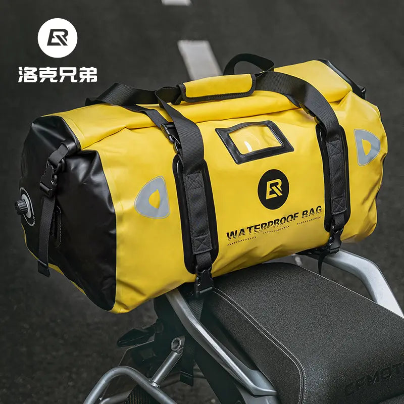 Moto Guard RockBro 60L Yellow Duffle Tail Bag for Motorcycle Touring