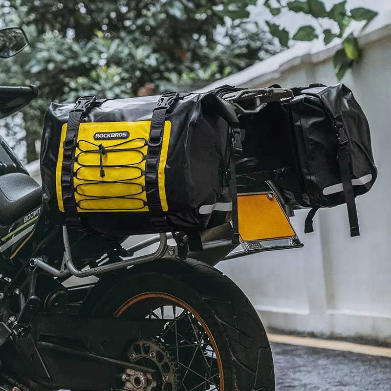 Moto Guard RockBro 60L Yellow Duffle Tail Bag for Motorcycle Touring