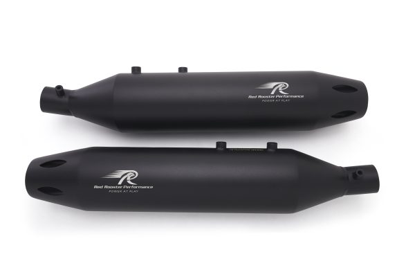 Red Rooster Astral Pro Black Matte Exhaust for Royal Enfield Super Meteor 650