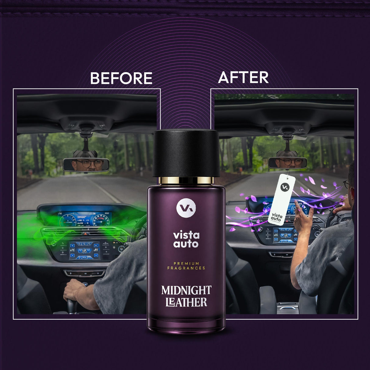 Vista Midnight Leather Car Perfume 50 ml

