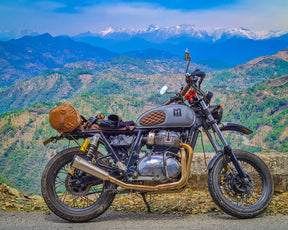 SS Motocorp 2x1 Full System Exhaust Fat Can for Royal Enfield Interceptor 650 Continental GT 650 with Y Joint